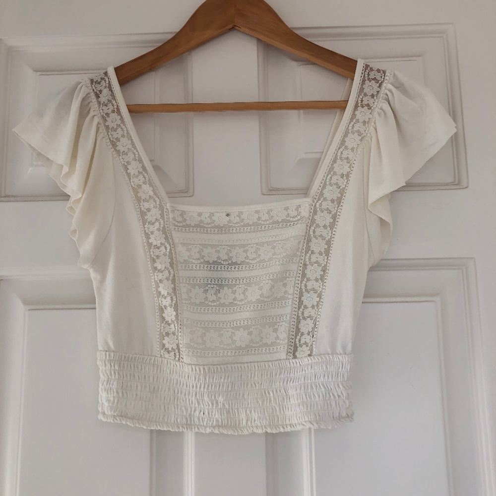 Forever 21 White Crop Top